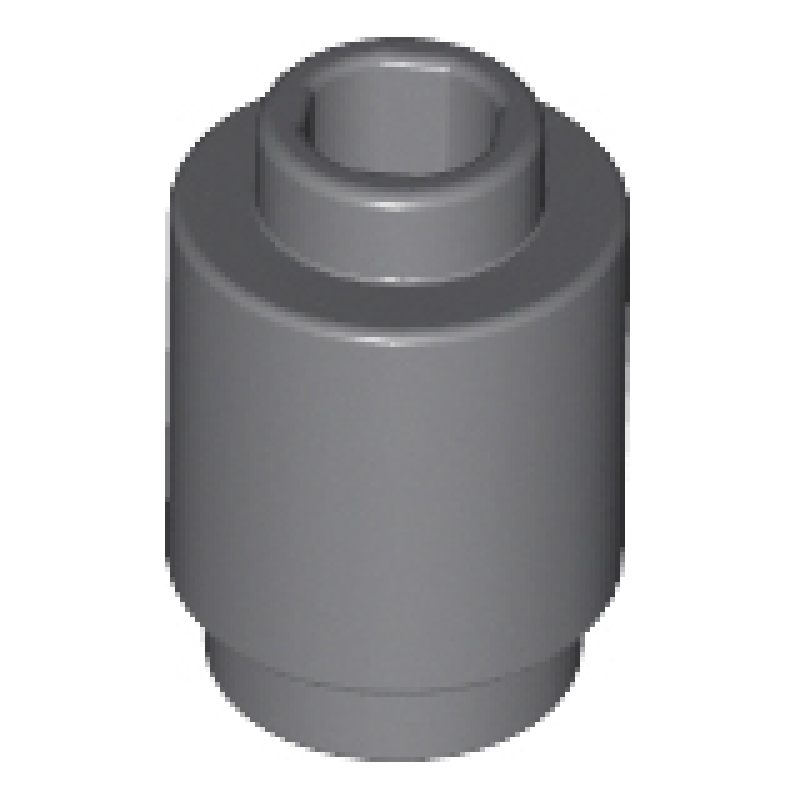 Steen, Rond 1x1 met open nop Dark Bluish Gray